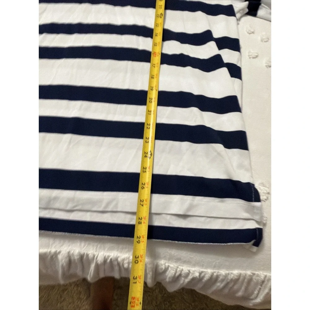 Polo Ralph Lauren Polo Golf Short Sleeve Striped White & Blue Shirt Mens Sz XL